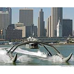 A boat with "legs" that slides over the waves