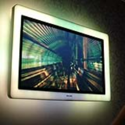 An LED tv which glows through the case border