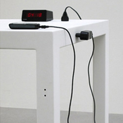 Electrical table with integrated power sockets