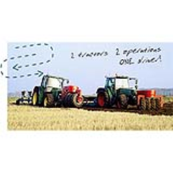 intelligent steering system that makes it possible to use two tractors at once