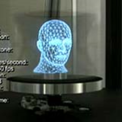 An interactive 3D graphics for multiple simultaneous viewers 360 degrees around the display