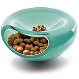 Bowl with a place for nuts and the shells