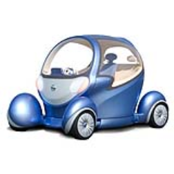 Car with a fully rotating cabin