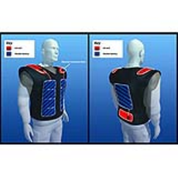 A shirt or vest that produces electricity when the wearer walks around
