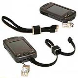 A cellphone strap with a USB cable