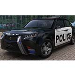 Thermoplastic police car which is bullet proof