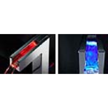 faucet which shows how hot the water is by using coloured LEDs
