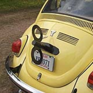 Smart Car Fortwo Wind Up Key, Roof Decoration, Yellow