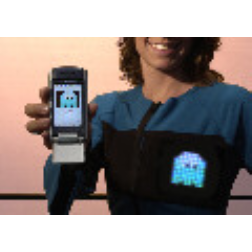 flexible colour screens integrated into clothing