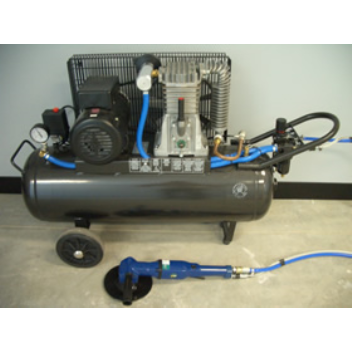 A manifold which redirects the exhausted air from air tools back to the compressor can help turn exhausted air into reusable air