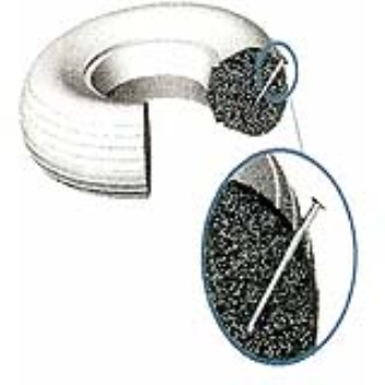Closed-cell polyurethane foam can be used to make self-sealing tires