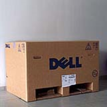 Dell is now shipping their servers in a simple cardboard that also has the integrated function of a pallet