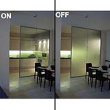 Liquid crystals between two sheets of glass can transform glass from transparent to opaque at the flick of a switch