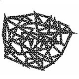 Diamond deposited materials have an open contiguous structure that permits the flow of fluids in at least one direction through the material
