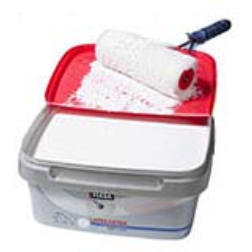 The rectangular 1-2 can eliminates the need for a separate paint tray as the tray is in the lid