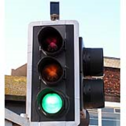 traffic lights with a motion sensor