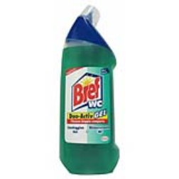 2 in 1 toilet care in a bottle with one side bleach and the other an antibacterial gel