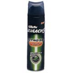 shaving gel which expands and forms foam when released from the can