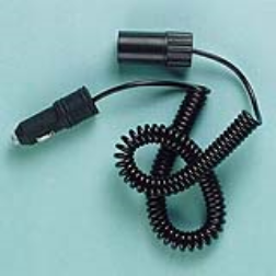 spiral extension cord which takes up less space than a regular extension cord