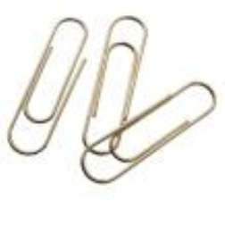 paperclip which easily holds sheets of papers together
