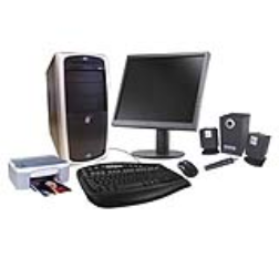 complete pc system with printer, speakers and large monitor