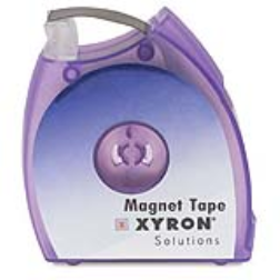 Magnetic tape is strong enough to hold paper to any accepatble surface