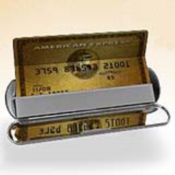This bank card can be folded in half and kept on your keys