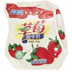 yogurt packaging with an inflated handle for easy pouring
