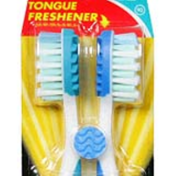 toothbrush with a tongue cleaner