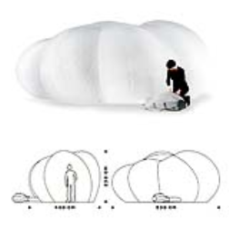 inflatable meeting room which fits in a bag