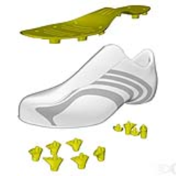 A modular football boot allows players to customize their boots