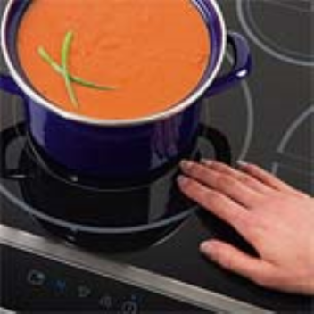 Induction technology cooktop means that the pot and only the pot gets hot while the rst of the cooktop remains cool