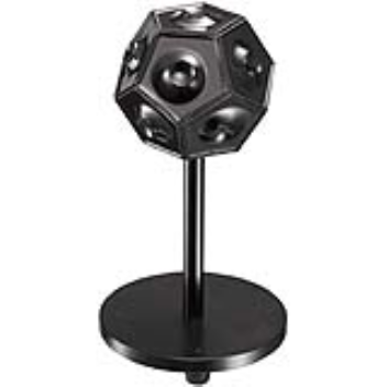 This speaker has a 12-sided design that pushes out sound in every direction. THis makes the sound appear to be coming from everywhere