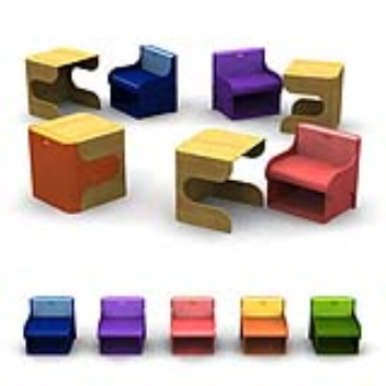 childrens table and chair that fit together
