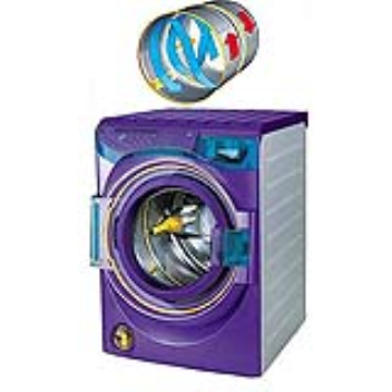 A washing machine with contra rotating drums results in cleaner clothes