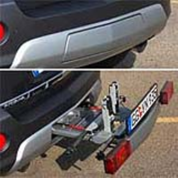 Opel has integrated a folding bike rack into the bumper