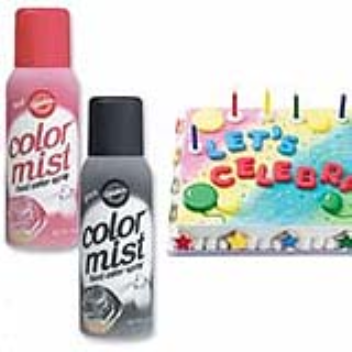 Spray on food colouring in a can makes cake decorating easier