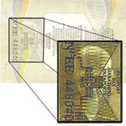 Perforations in a passport photo are difficult to replicate