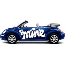 VW Uk offers customers the option to decorate their beetle with special vinyl stickers