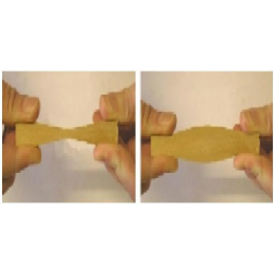 Auxetic materials get thicker when streched and thinner when compressed, contrary to our expectations. 