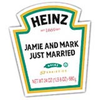 Heinz's Talking Labels service  lets you quickly make a custom label for a Heinz ketchup bottle