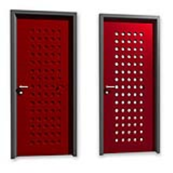 If the holes are opened, air and light can pass through. Closed holes, give the appearance of a normal door