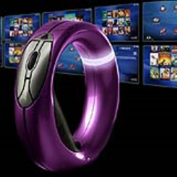A circular remote control instad of the ones we are used, uses motion sensing technology for control it