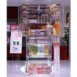 A transparent fridge displays all your gastronomical delights to your guests