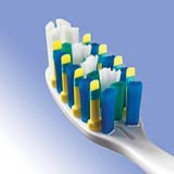 This manual toothbrush has pulsating bristels that move back and forth