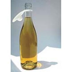 This one-size-fits-all bottle stopper is a rubber stopper that fits over any bottle