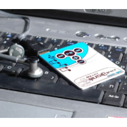 This mp3 player has the shape and size of a credit card, making it easier to keep in your wallet