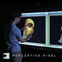 This touch display can be controlled by multiple fingers by using movement and pressure to control the computer