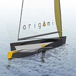 The Origami Boat is a light folding dinghy, made out of flat sheets of plastic