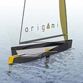 The Origami Boat is a light folding dinghy, made out of flat sheets of plastic